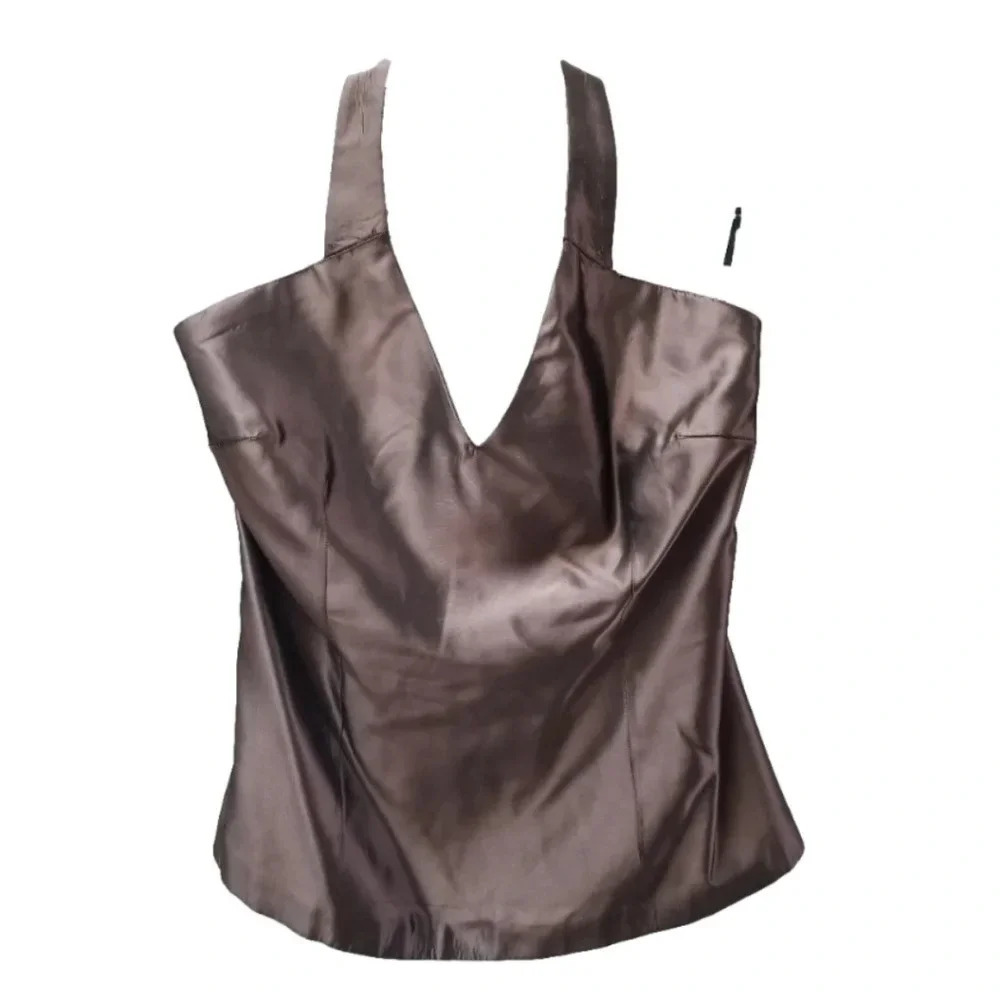 REISS Jadore Shiny Purple Halter Top 10